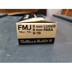 Amunicja 9mm LUGER 7,5g S&B